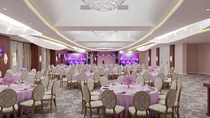 3D model Hilton Almaty Solis banquet hall