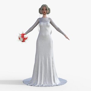 Cartoon Bride 3D model