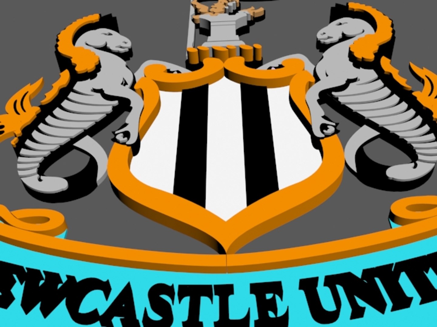 Newcastle United Logo 3D Model TurboSquid 1362135