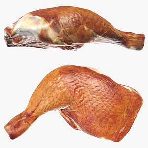 Smoked chicken leg 3D model