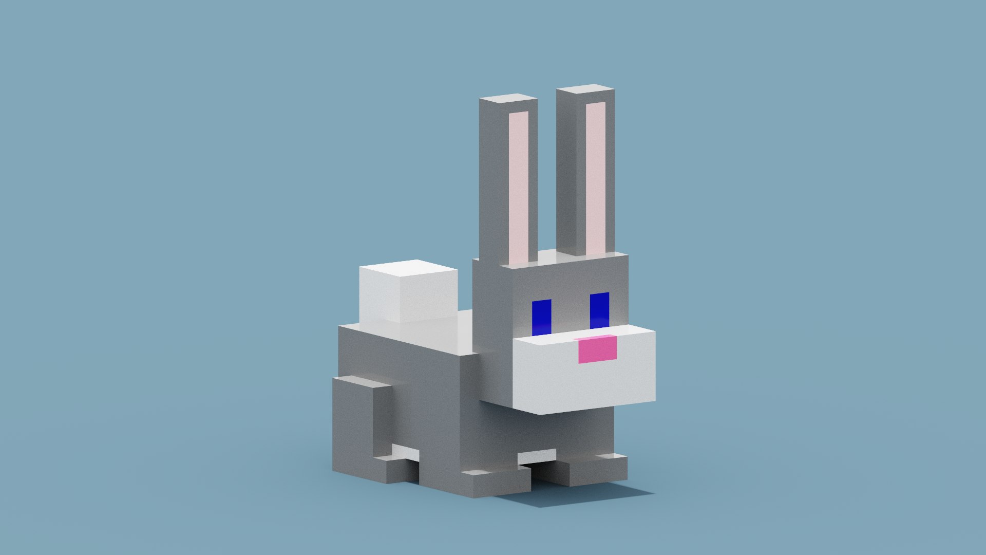 3D Voxel Rabbit Lowpoly - TurboSquid 1979361