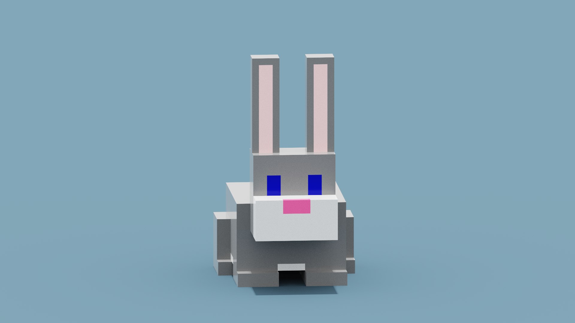 3D Voxel Rabbit Lowpoly - TurboSquid 1979361