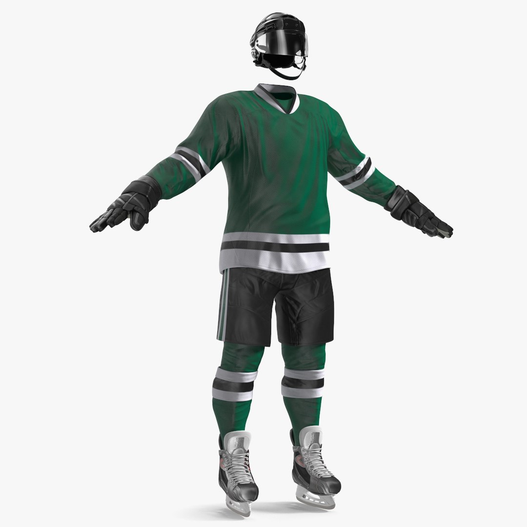 Ice Hockey Player Gear 3D model preview