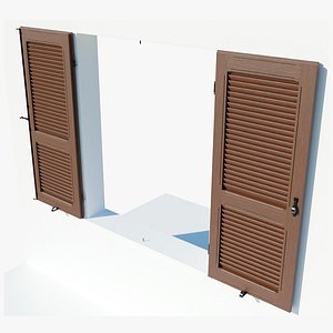 wood shutters 3D model