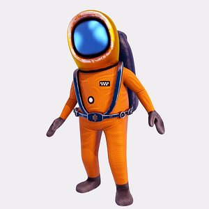 cartoon astronaut animations 3D