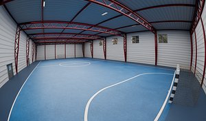 Realistic Futsal Court 3D Model  True to Life Dimensions 3D model