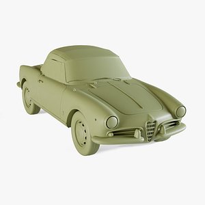 Alfa-Romeo Giulietta spider 1955 3D model