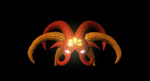 3D alien arachnipien helmet model