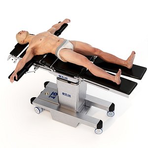 3D Man on Surgical Operating Table model