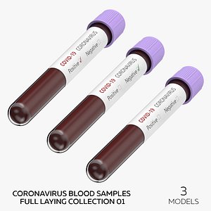 Coronavirus Blood Samples Full Laying Collection 01 - 3 models 3D model