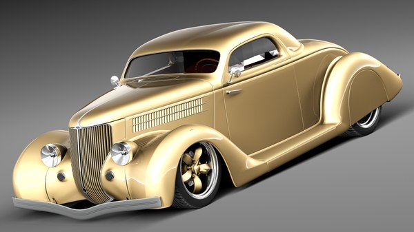 フォード1936クーペカスタムホットロッド3Dモデル - TurboSquid