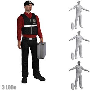 CSI Agent 2 LOD's Rigged