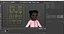 Little Dark Skin Girl in Full Bodysuit Rigged for Cinema 4D