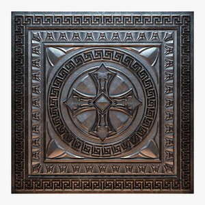 3D tin ceiling tile model