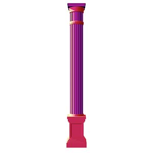 Low Poly Tuscan Column