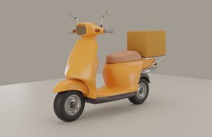 yellow scooter 3D