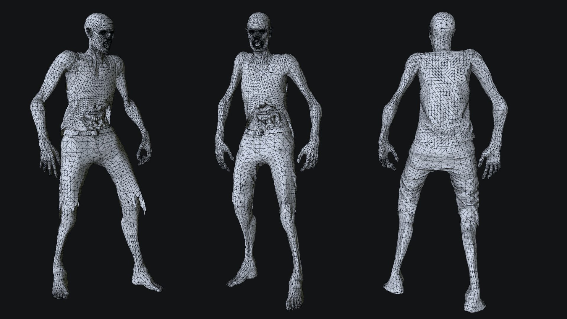 Zombie Man 3D Print-Shirt Adult Costume