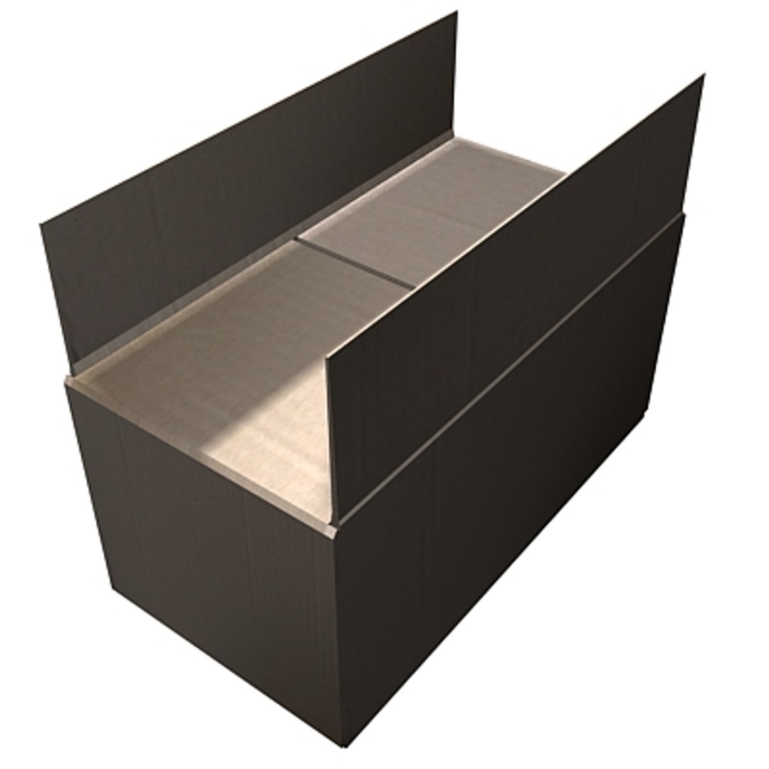 3d Cardboard Box Model