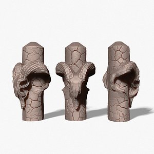 goat skull candle mold 3D model