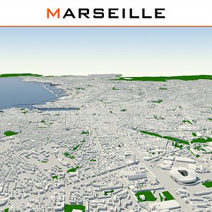3d model marseille cityscape
