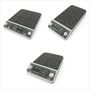 Multiple Magnetic Stirrer PBR 3D model