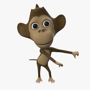 Low Poly Rigged Animated Dancing Monkey