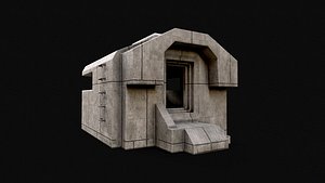 3D Military Concrete Bunker Base 4