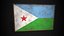 Marco de fotos antiguo con bandera de Yibuti - Game Ready PBR Low-poly modelo 3d