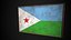 Marco de fotos antiguo con bandera de Yibuti - Game Ready PBR Low-poly modelo 3d