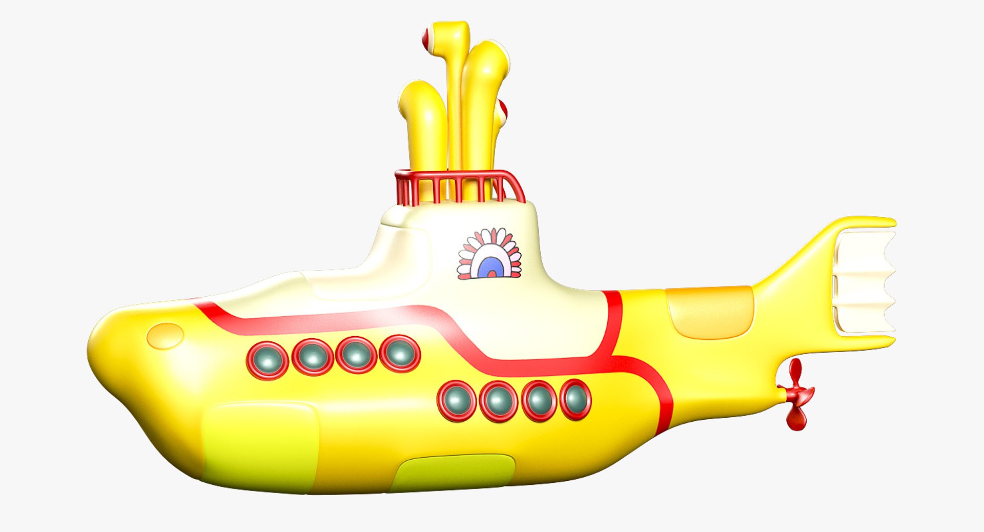 3D Yellow Submarine Model - TurboSquid 1194756