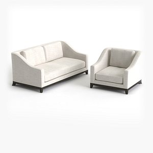 Designer fabric seating set