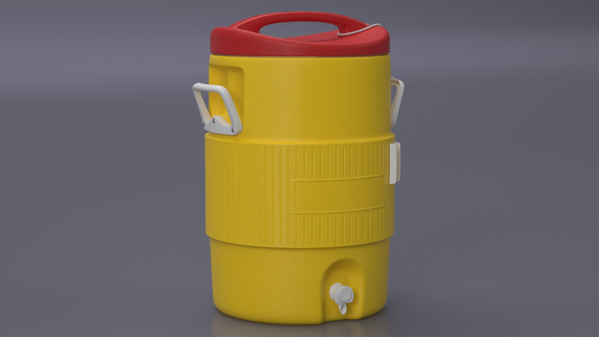 Yellow Gallon Industrial Water Cooler 3D model preview
