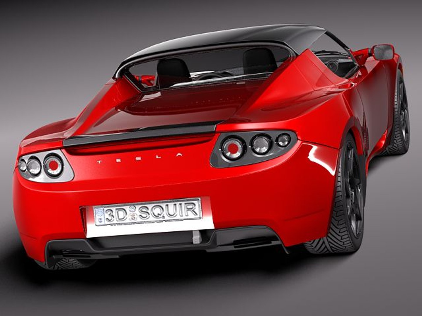 3d tesla roadster 2011 sport