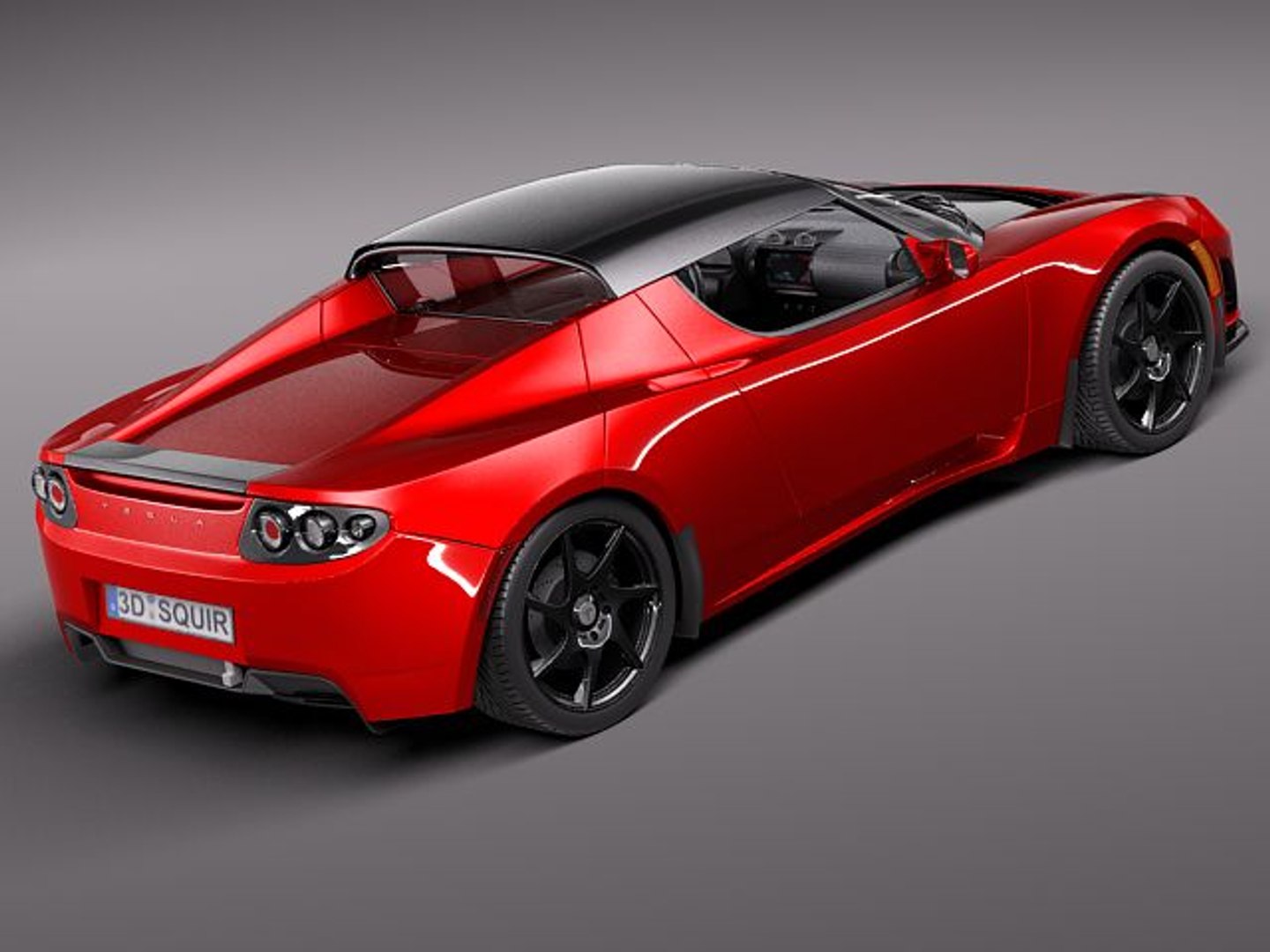 3d tesla roadster 2011 sport