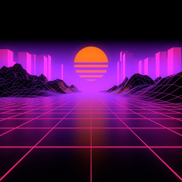 3D Cinema 4D synth wave synthwave