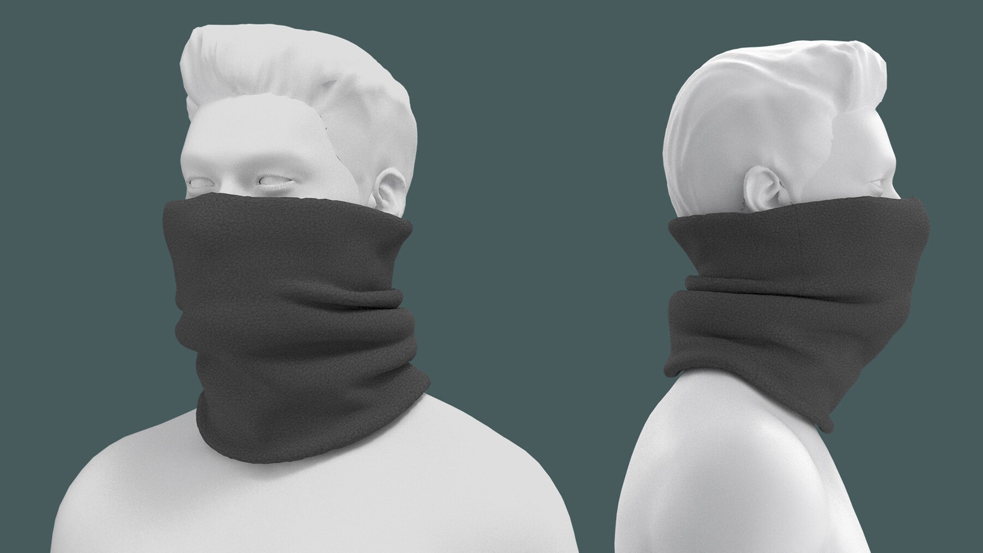 3D Winter scarves pack MD CLO 3D zprj projects obj fbx model ...