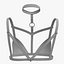 Reggiseno con imbracatura in pelle