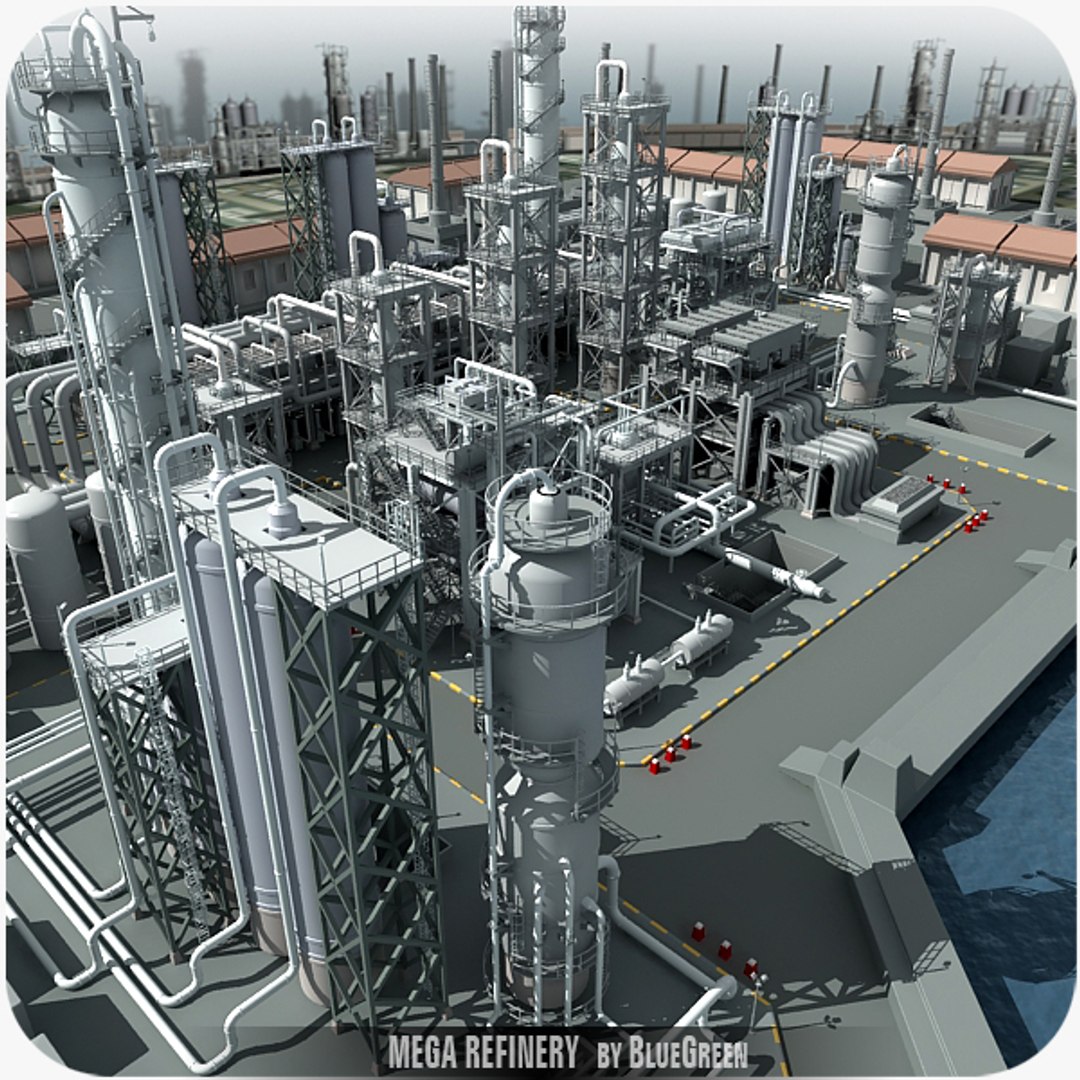 3d Mega Refinery Industrial