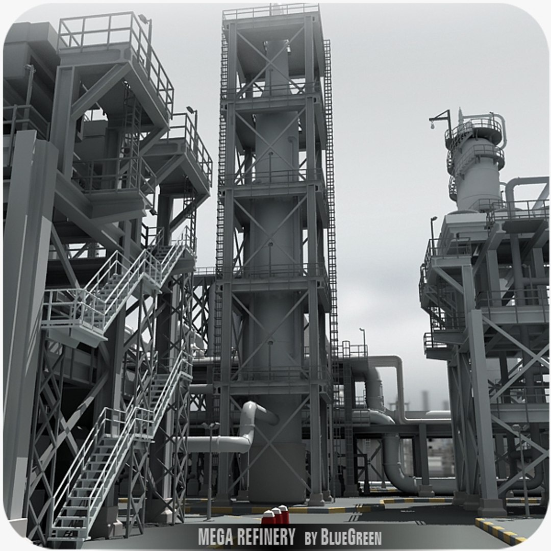 3d Mega Refinery Industrial