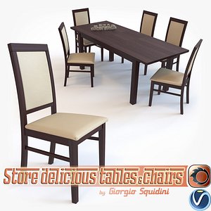 Chair SYLWEK1ECO & Table ERNEST dining set Halmar