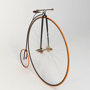 penny farthing bicycle 3d max