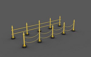 Steel Barriers 3D model 3D model