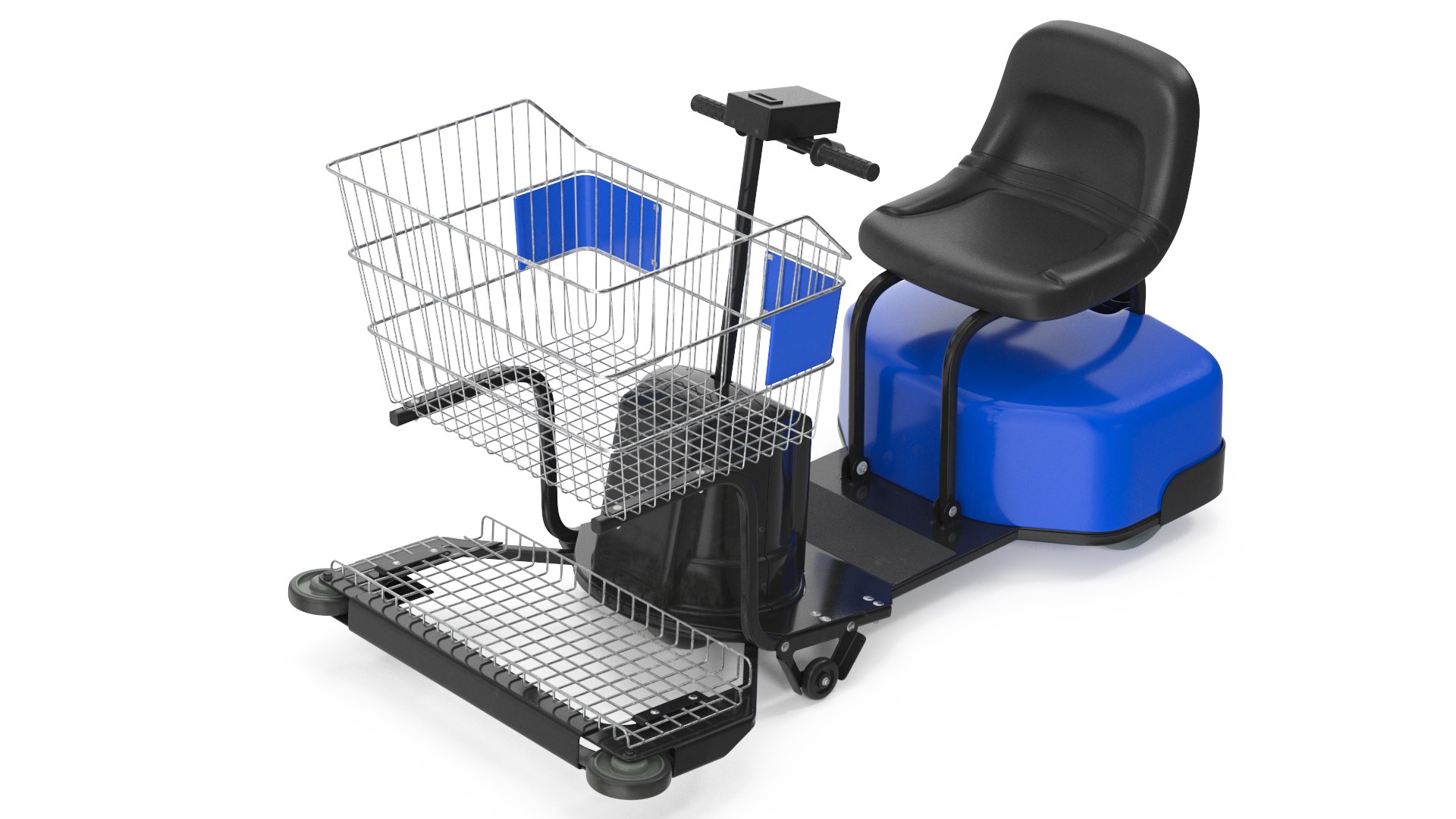 3D Electric Grocery Scooter New Blue TurboSquid 2054533