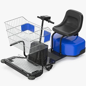 Electric Grocery Scooter New Blue