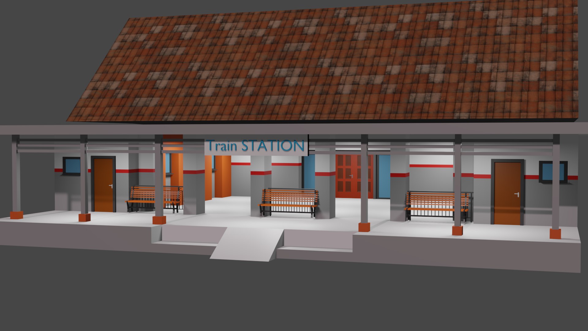 Train Station 3D - TurboSquid 2014510
