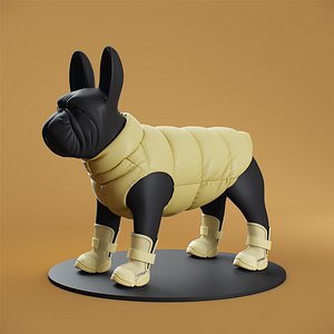 Mondog pet outfitters poldo dog couture with Rifruf Caesar 3D model