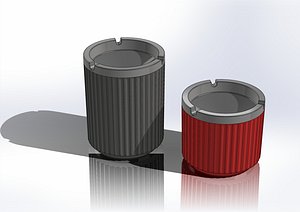 Ash Tray Portable Container New Model 3D model