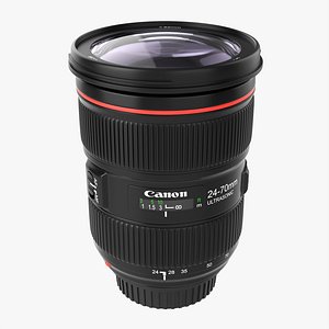3D Canon DSLR EF 24-70mm f2.8L II USM Lens model