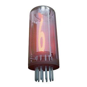 nixie vacuum tube 3D model
