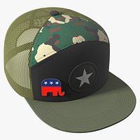 Camouflage Cap with Republican Badge